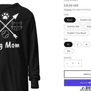 Brand New DOG MOM Hooded Long Sleeve TEE - New Design