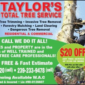 FULL SERVICE TREE COMPANY GRAPPLE LOADS DUMPSTER SERVICE STUMPS