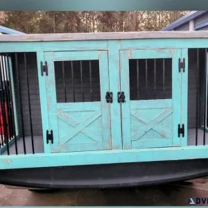 Custom double dog crate