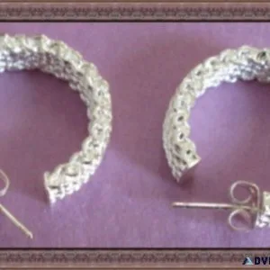 925 Sterling Silver Hoop Design Earrings Luxury Classy Style