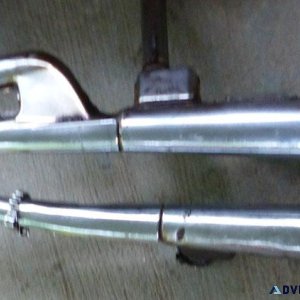 Pair of 1978 Yamaha 750 Exhaust Pipes Used 2G2-14711 and 14712