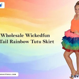 Get Wholesale Wickedfun Long Tail Rainbow Tutu Skirt
