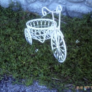 WHITE BICYCLE PLANTER