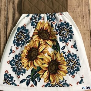 Sunflower and Fall Floral Kitchen Towels Birthday Gift Ideas