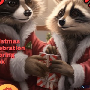 Cali Rakcoon Christmas Celebration Coloring Book