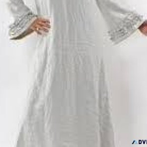 Elegant Comfort Long Ruffled Linen Night Dress