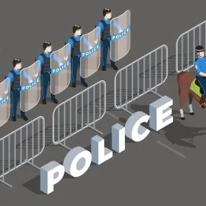 Why police barrier in dubai are compulsory to manage crowd?