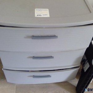 Large Grey Plastic Dresser