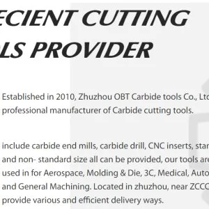 Zhuzhou obt carbide tools co, ltd