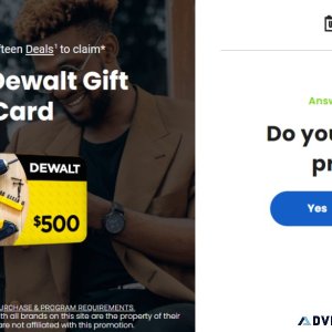 Enter for a 500 Dewalt Gift Card