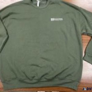 Army Green Madonna Rehabilitation Hospitals Crew Neck