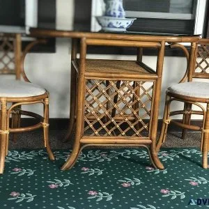 Vintage 60s Rattan Bamboo set