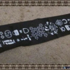 Black and White 100% Silk Purse Scarf For Women