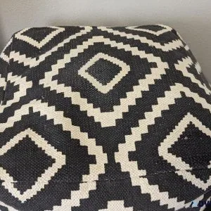 Black and White Geometric Design Poof