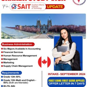 Canada study visa with sait college update