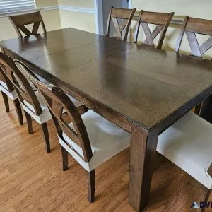 dining table and 8 chairs