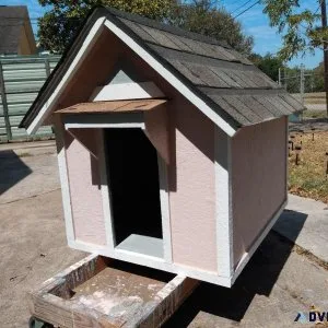 New dog houses.