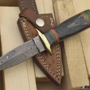 CUSTOM MADE DAMASCUS BOOT DAGGER KNIFE