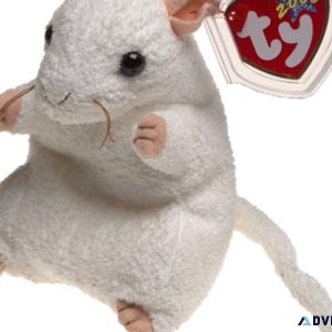 Ty Beanie Babies Cheezer the white mouse MWMT