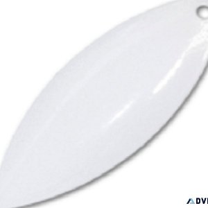 5 Pack Painted Willowleaf Spinner Bait Blades 5 White