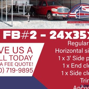 FB2 - 24x35x9 Carport