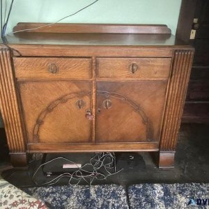 Antique solid oak cabinet