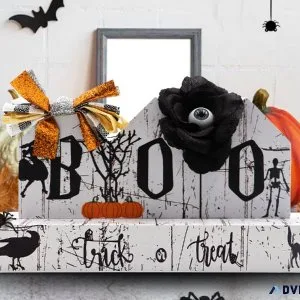 50% off Code halloween Wooden sign