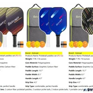 40%OFF Graphite Carbon Fiber Pickleball Paddles Set of 2 - 41.99