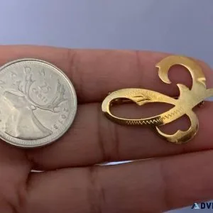 18K Solid Yellow Gold Pin or Brooch with Elegant Condition - 250