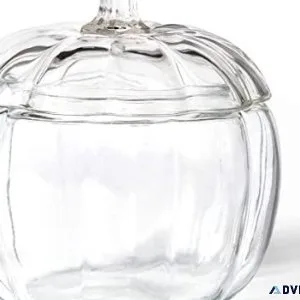 Glass Pumpkin Candy  Cookie Jar