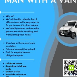Home removals and man with a van Glasgow