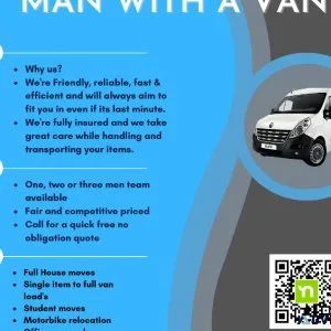 Home removals and man with a van Glasgow