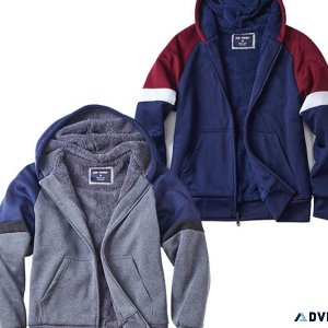 Get The Best Men s Zip-Up Sherpa Lined Hoodies-LEEHANTON