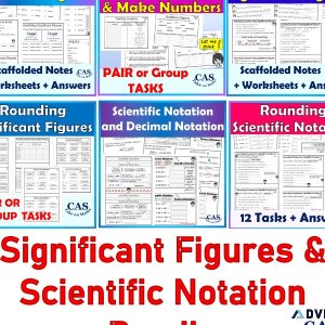 Printable Significant Figures and Scientific Notation Bundle