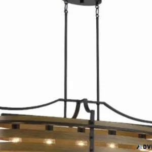 5 Light Rustic Kitchen Island Chandelier