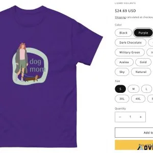 Cute Design Mom and Doggie Tee Shirt