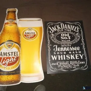 Lot 2 signs jack Daniel s and Amstel beer