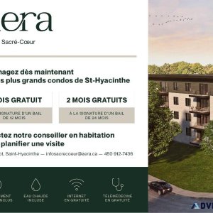 Aera Sacre-Coeur in St-Hyacinthe GET 1 OR 2 MONTHS FREE