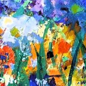 Spring Hidden Flowers - Abstract Impressionist Print