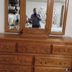 Oak dresser wmirror