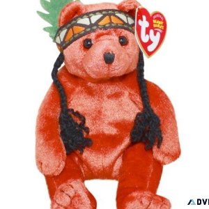 Ty Beanie Babies Little Feather the indian bear MWMT