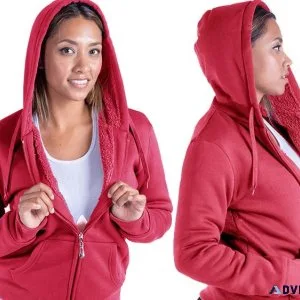 Elevate Your Comfort Game With Women s Sherpa-Lined Hoodies