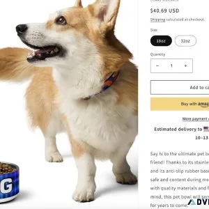Brand New Beautiful Stainless Steel Dog Bowl