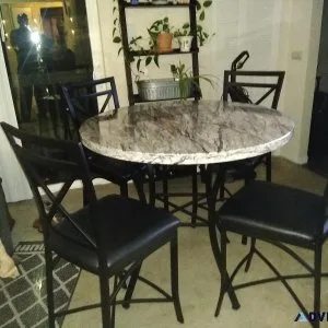 Faux marble pub style table w