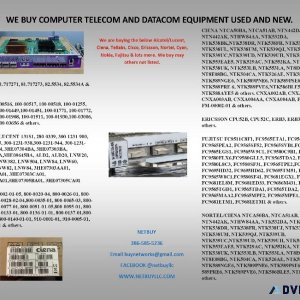 WE BUY TELECOM AND DATACOM EQUIPMENT CARDS ETC