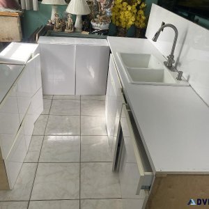 White kitchen cabinets plywood