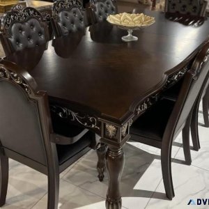 Durable wooden Dinning set with 8 chairs available for sale