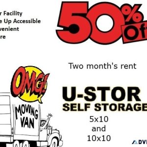 U-STOR SELF STORAGE - 50% Off Two Month s Rent