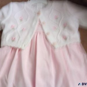 NEW 24-Month Girl s Pink Dress wWhite Flowered Sweater