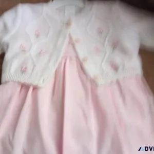 NEW 24-Month Girl s Pink Dress wWhite Flowered Sweater